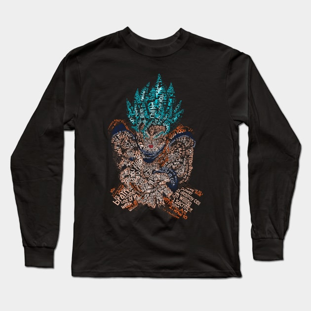 Super Blue Kamehameha Long Sleeve T-Shirt by 666hughes